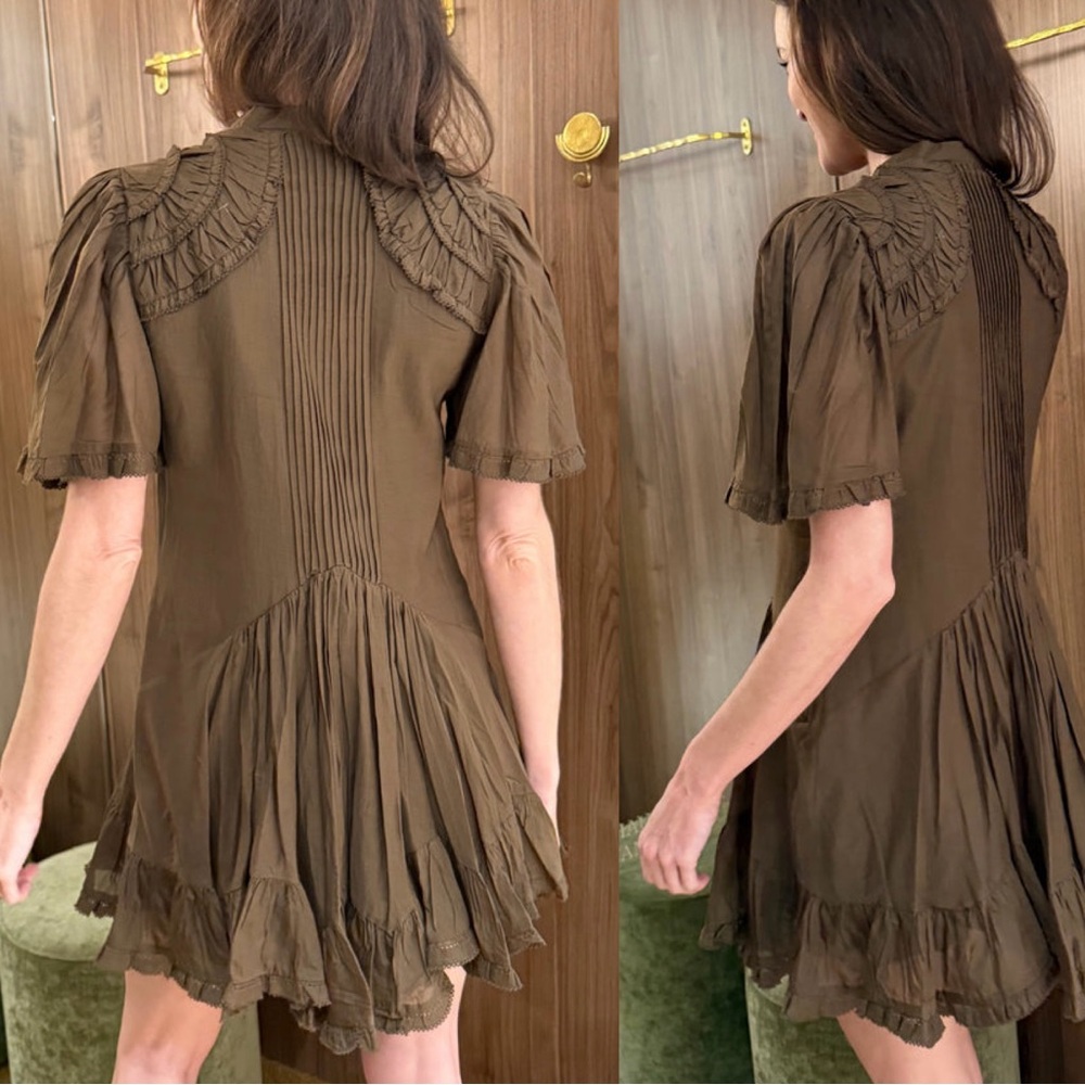 NWT Isabel Marant Ruffled Boho Celyana Mini Dress - Picture 14 of 15